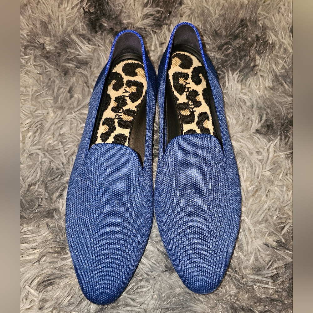 Rothys almond loafers 7.5 azure blue